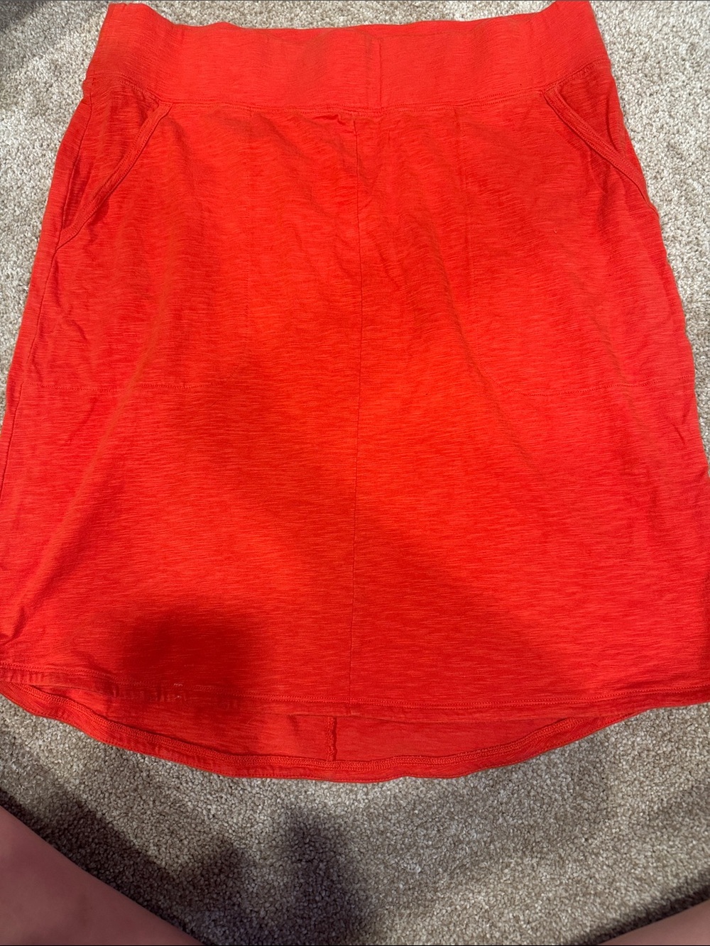 Duluth Trading Co Red Casual Pull-On Skirt